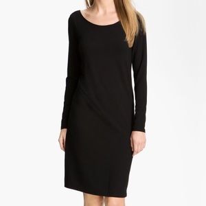 Eileen Fisher V Back Jersey Shift Dress